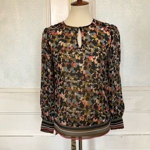 Reiss Floral Chiffon Blouse